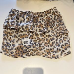 Leopard two tier tube top